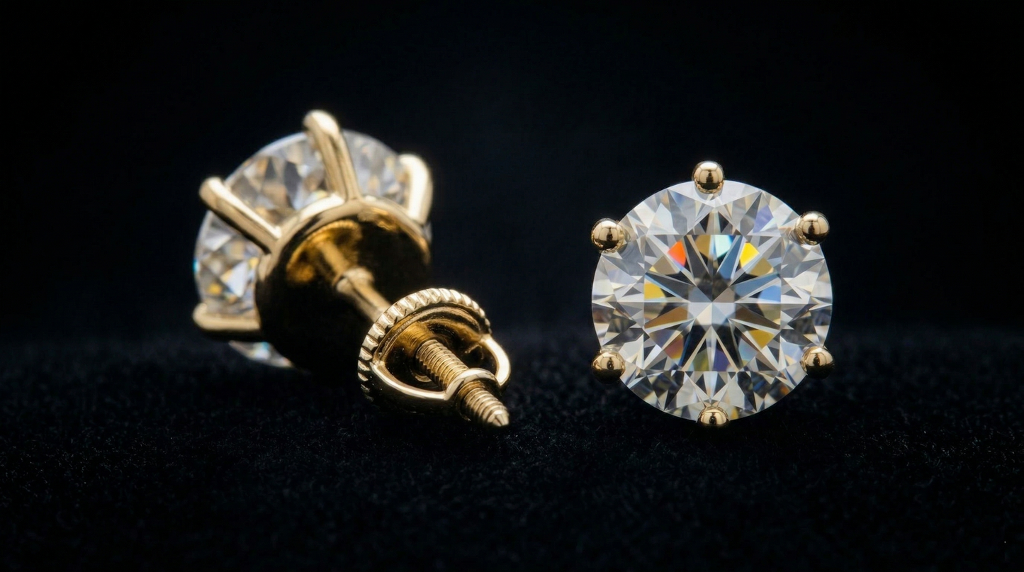 JVERI Signature Diamond Stud Earrings