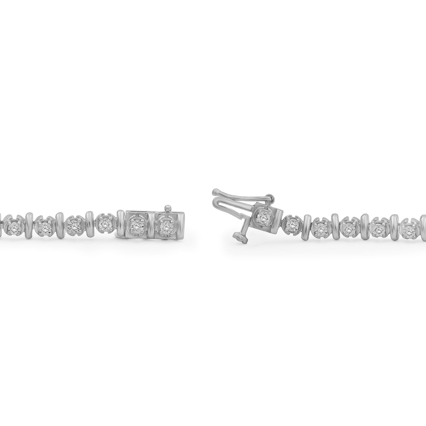 Diamond Tennis Bracelet — Sterling Silver