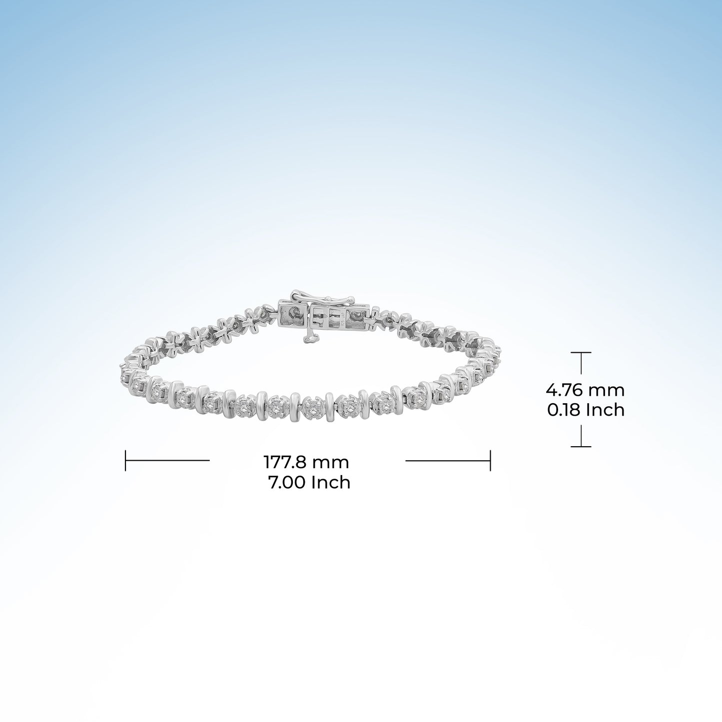 Diamond Tennis Bracelet — Sterling Silver