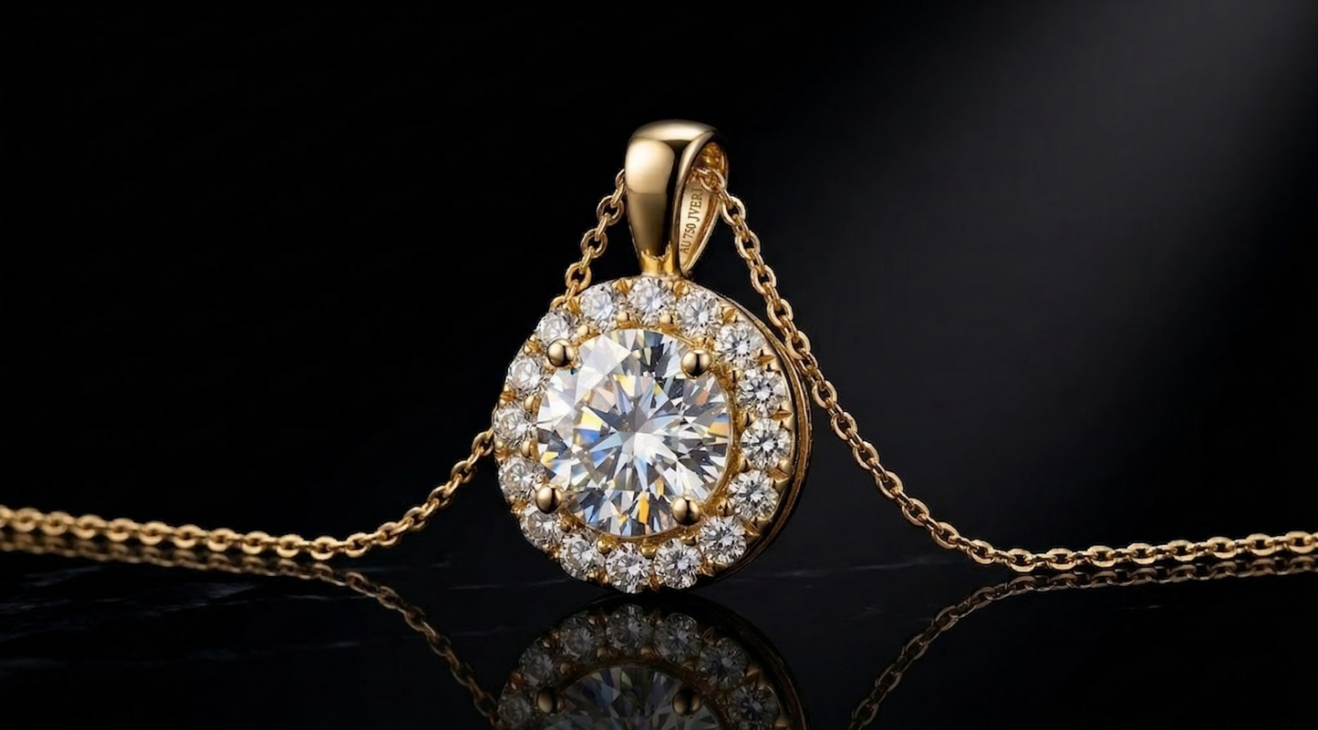 Celestial Halo Diamond Pendant